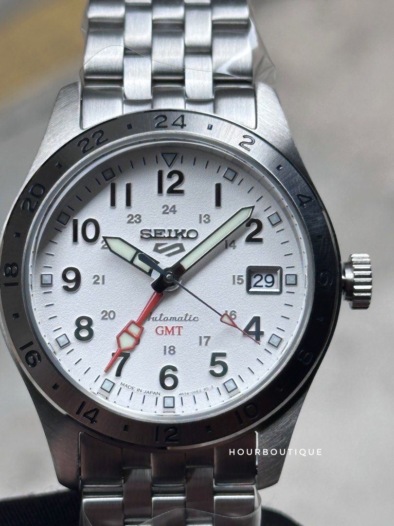 Brand New Japan Version Seiko 5 FieldWatch GMT Automatic Mens Watch SBSC009