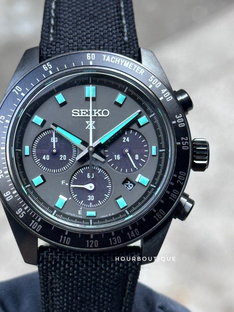 Brand New Japan Version Seiko Prospex Night Vision SpeedTimer Solar Powered Chronograph Men’s Watch SBDL105
