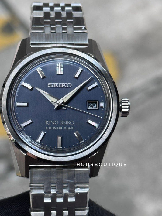 Brand New King Seiko Brushed Blue Dial 3Days Power Reserve Automatic Watch SDKS023 SPB389J1