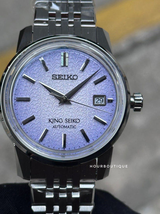 Brand New King Seiko KSK Violet Petal Dial Automatic Dress Watch SDKA015 SJE107J1