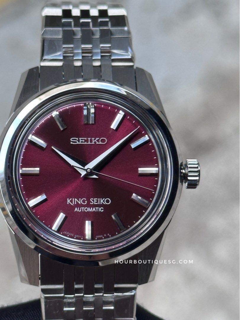 Red best sale automatic watch