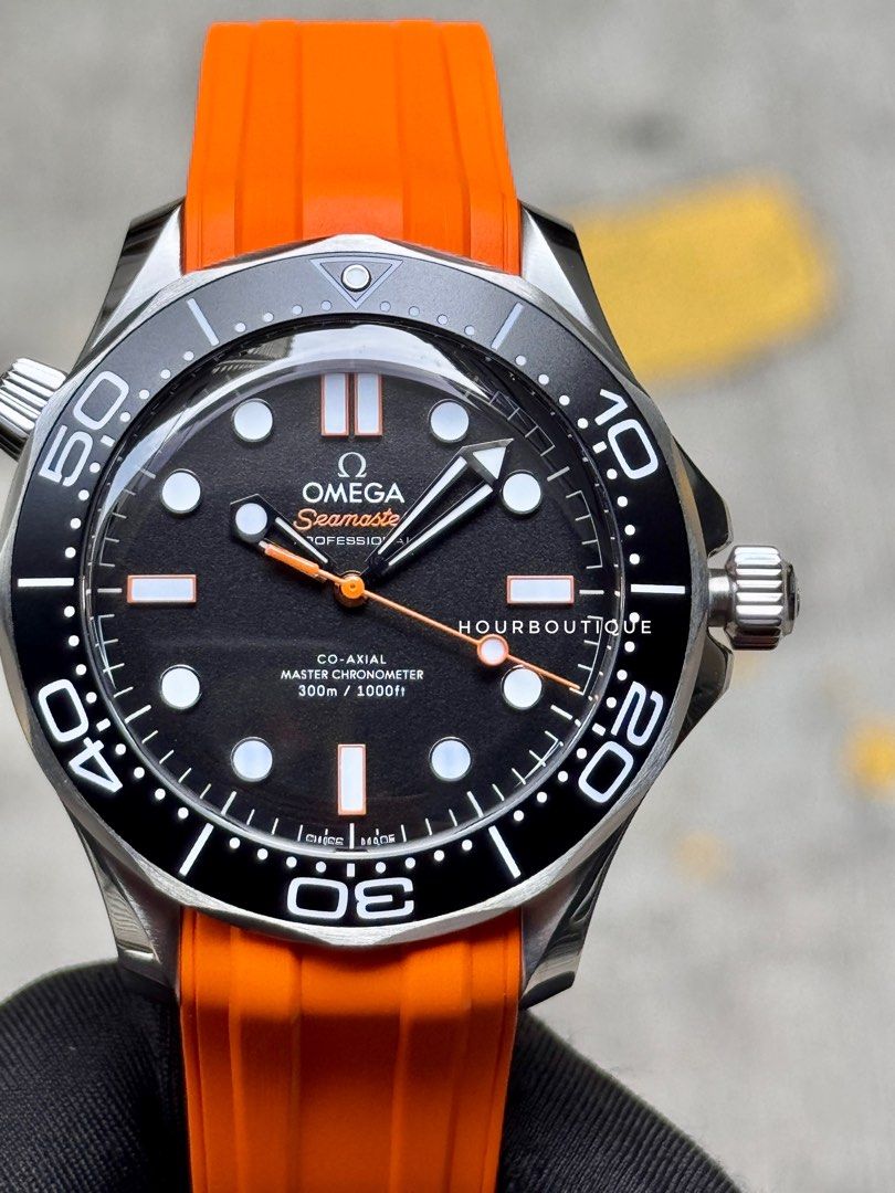 Brand New Latest Omega SeaMaster 300 Orange Index Automatic Divers Watch