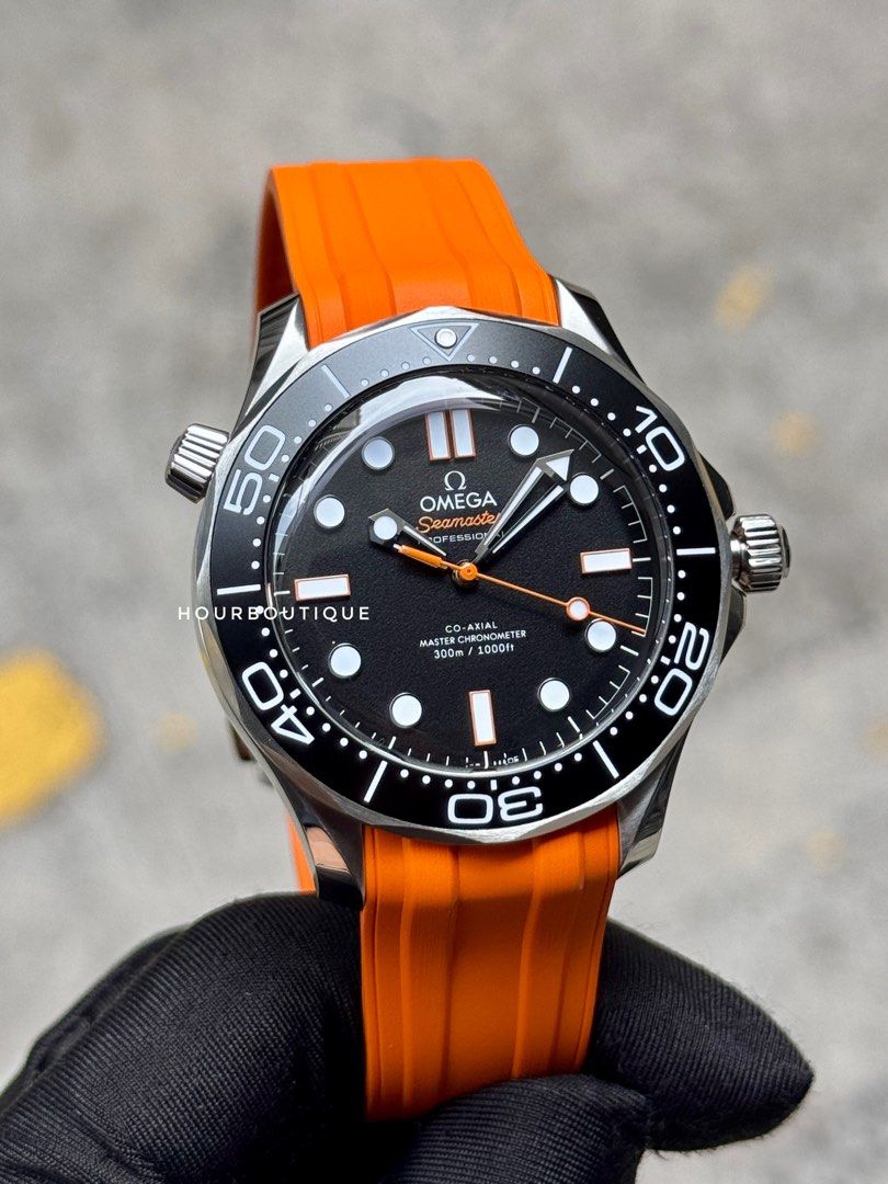 Brand New Latest Omega SeaMaster 300 Orange Index Automatic Divers Watch