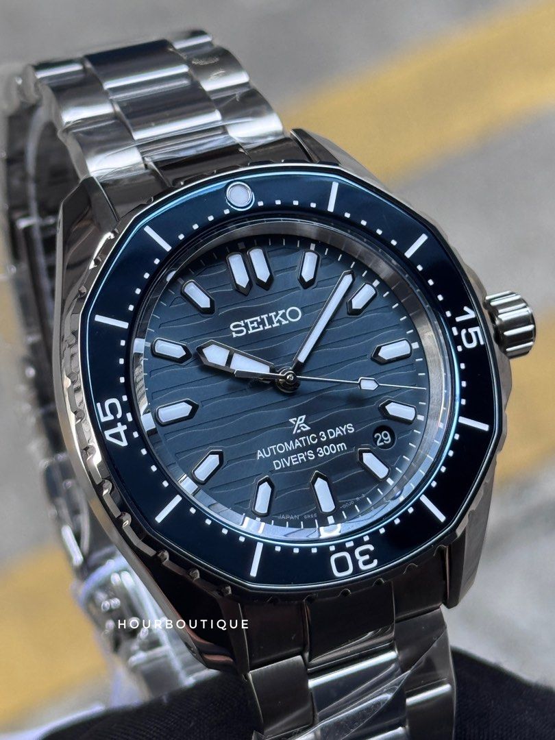 Brand New Latest Seiko Prospex Octagonal Automatic Blue Dial Divers Watch SBDC203 SPB483J1