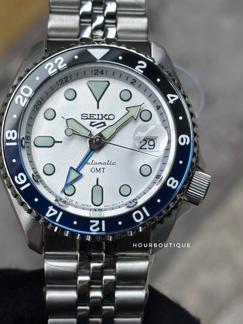 Brand New Made In Japan Seiko 5 Automatic GMT Watch SBSC017 SSK033K1