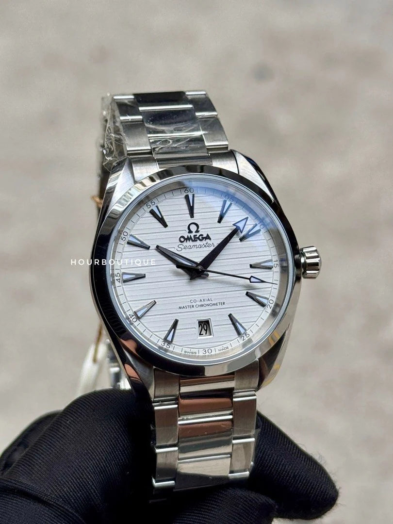 Brand New Omega SeaMaster AquaTerra 38mm White Decking Dial Automatic Watch 220.10.38.20.02.001