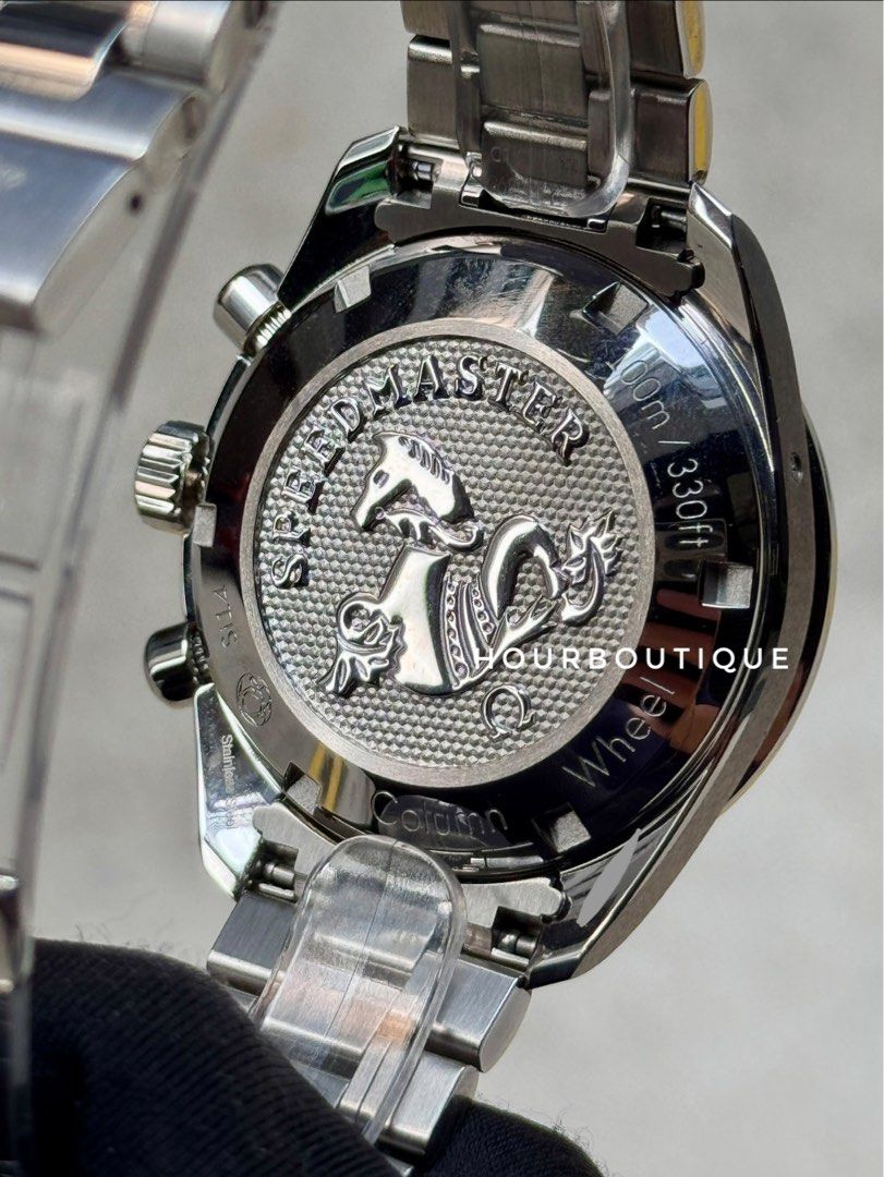 Brand New Omega SpeedMaster 38 Opaline Dial Automatic Chronograph Watch 324.30.38.50.02.001