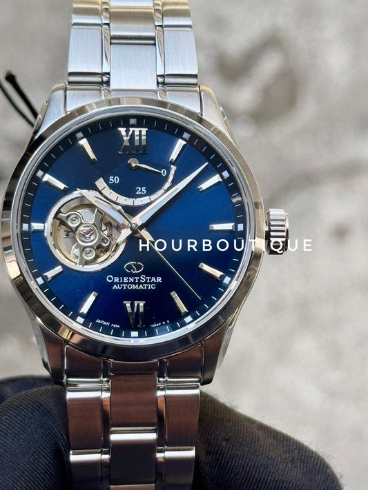 Brand New Orienr Star Blue Sunray Dial Open Heart, Automatic Watch RE-AT0001L
