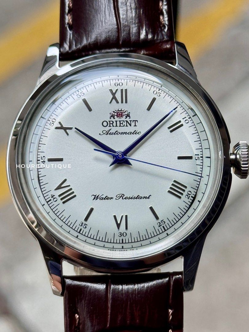Brand New Orient 38mm Bambino White Roman Dial Automatic Watch RA-BB0002S