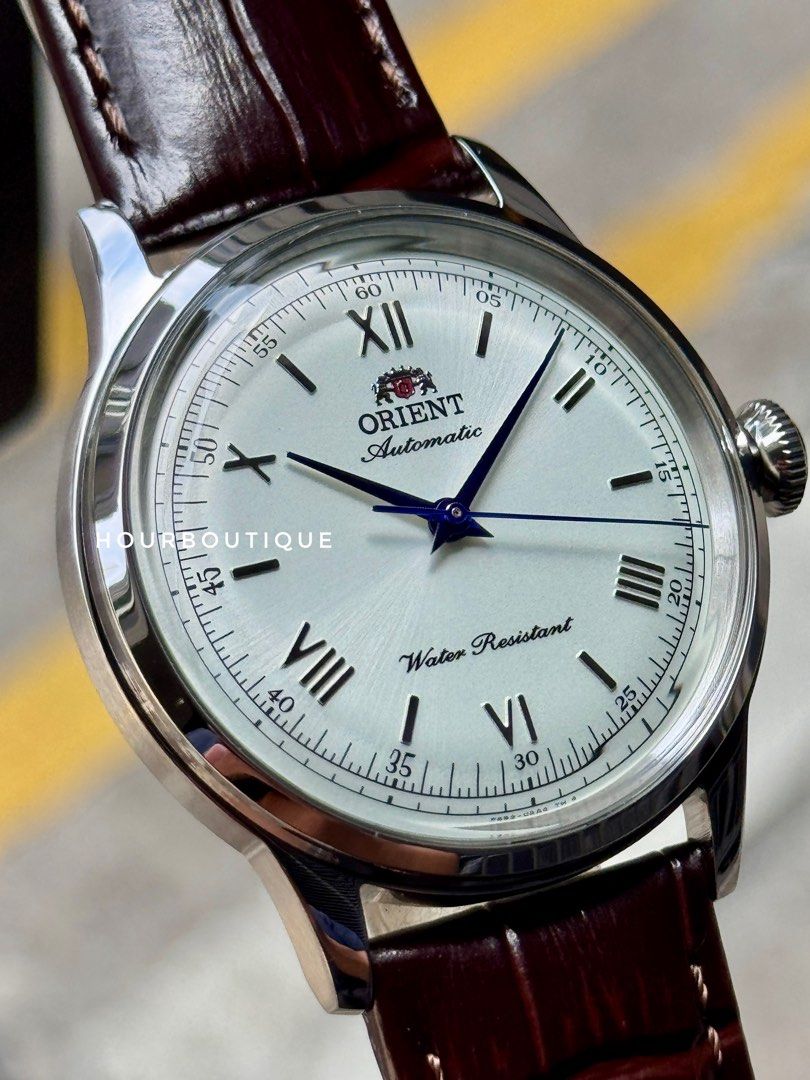Brand New Orient 38mm Bambino White Roman Dial Automatic Watch RA-BB0002S