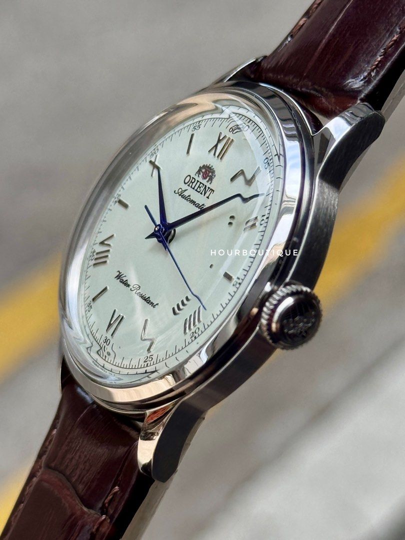 Brand New Orient 38mm Bambino White Roman Dial Automatic Watch RA-BB0002S