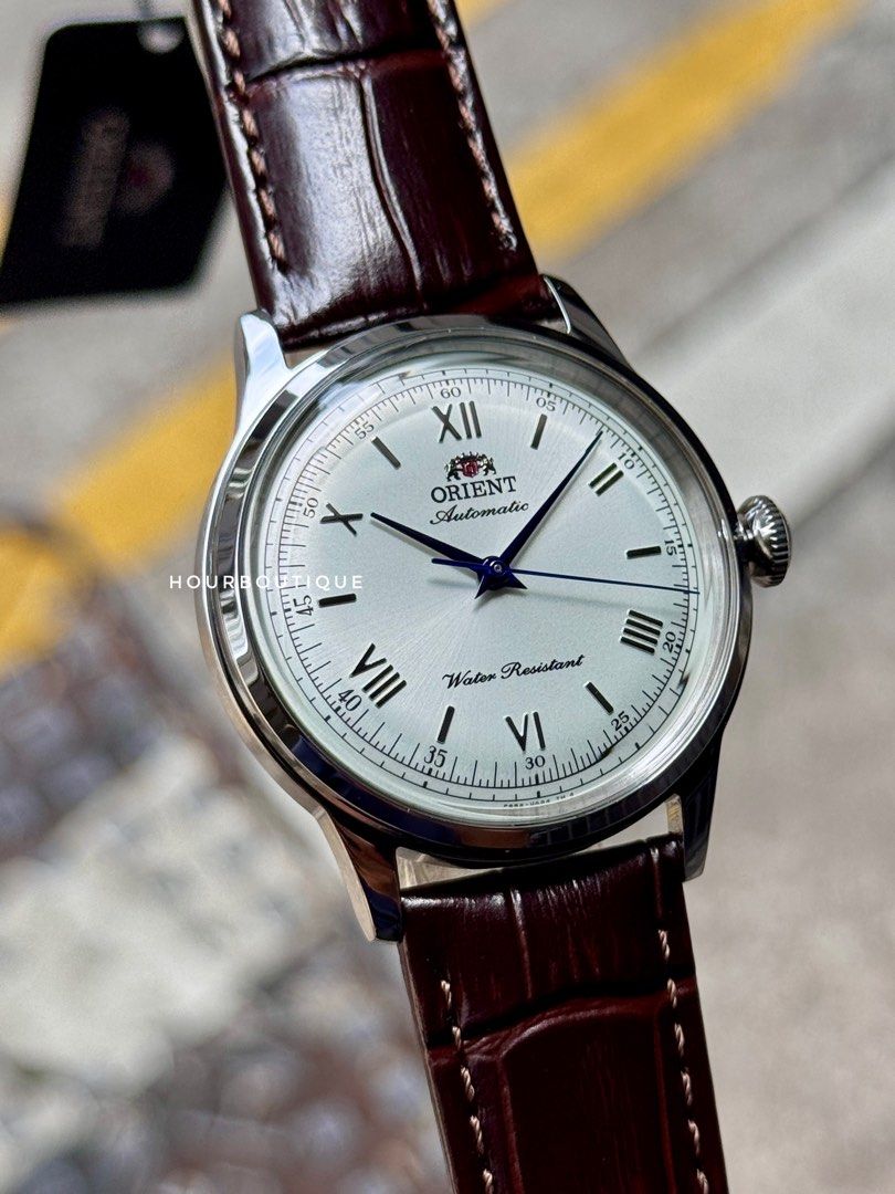 Brand New Orient 38mm Bambino White Roman Dial Automatic Watch RA-BB0002S