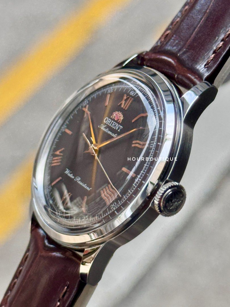 Brand New Orient 38mm Bambino Chocolate Dial Automatic Watch RA-BB0004Y