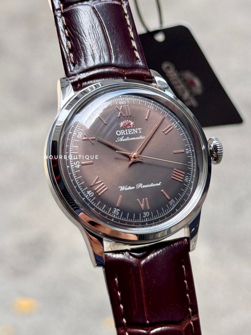 Brand New Orient 38mm Bambino Chocolate Dial Automatic Watch RA-BB0004Y