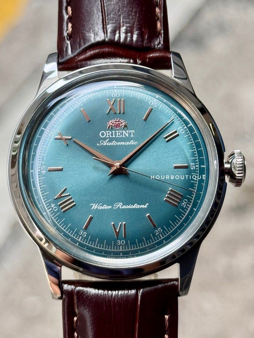 Brand New Orient 38mm Bambino Green Dial Automatic Watch RA-BB0001E