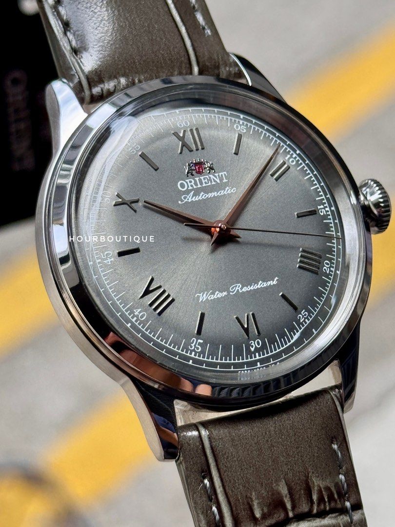 Brand New Orient 38mm Grey Dial Bambino Automatic Watch RA-BB0006N