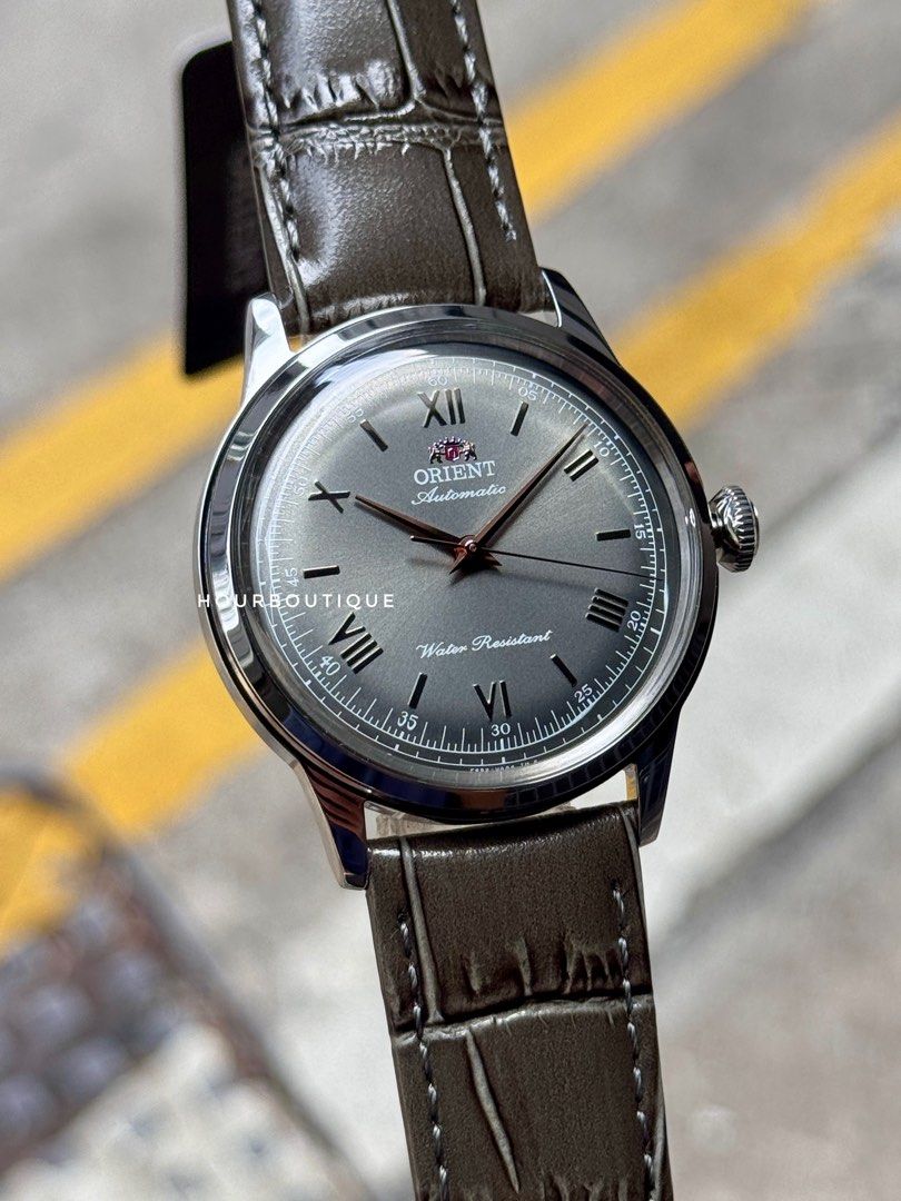 Brand New Orient 38mm Grey Dial Bambino Automatic Watch RA-BB0006N