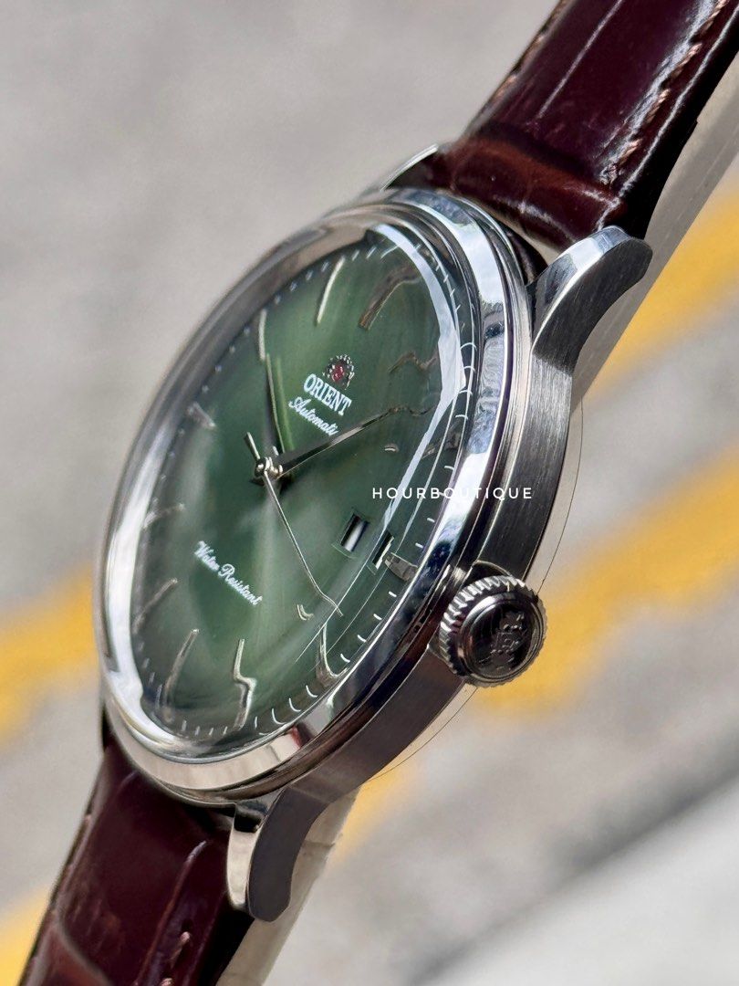 Brand New Orient 40mm Bambino Pistachio Green Dial Automatic Watch RA-AC0029E