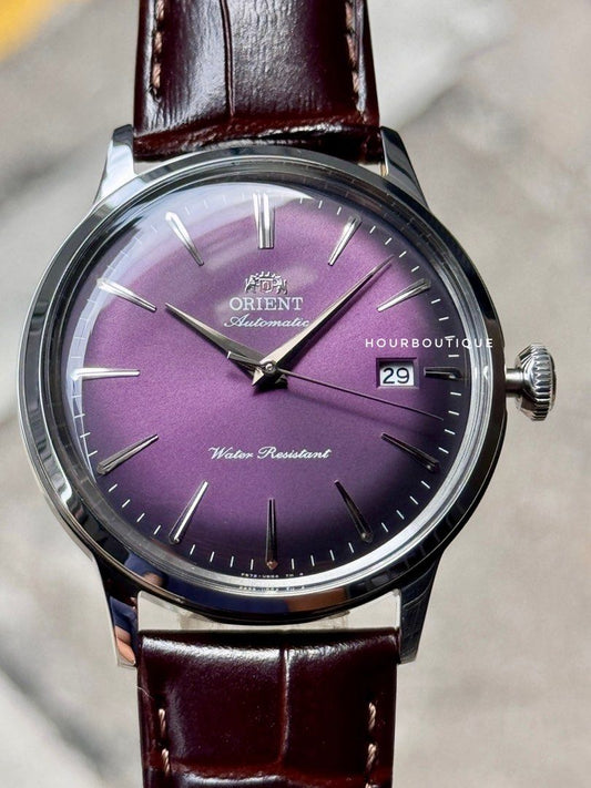 Brand New Orient 40mm Bambino SunBurst Purple Automatic Watch RA-AC0032V