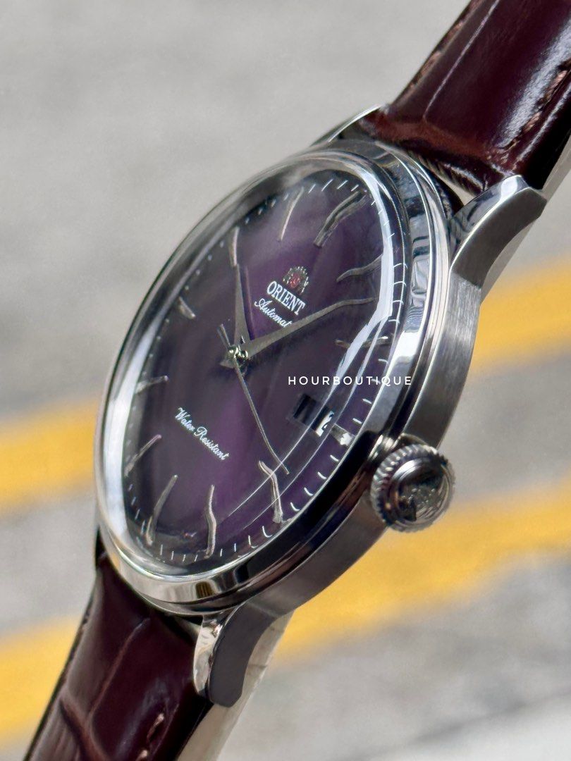 Brand New Orient 40mm Bambino SunBurst Purple Automatic Watch RA-AC0032V