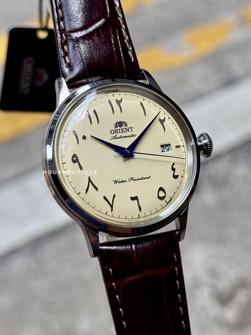 Brand New Orient 40mm Bambino Cream Dial Jawi Index Automatic Watch RA-AC0039Y