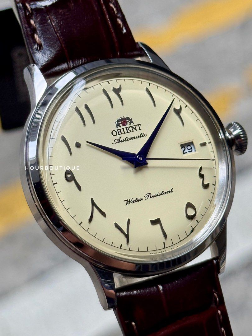 Brand New Orient 40mm Bambino Cream Dial Jawi Index Automatic Watch RA-AC0039Y