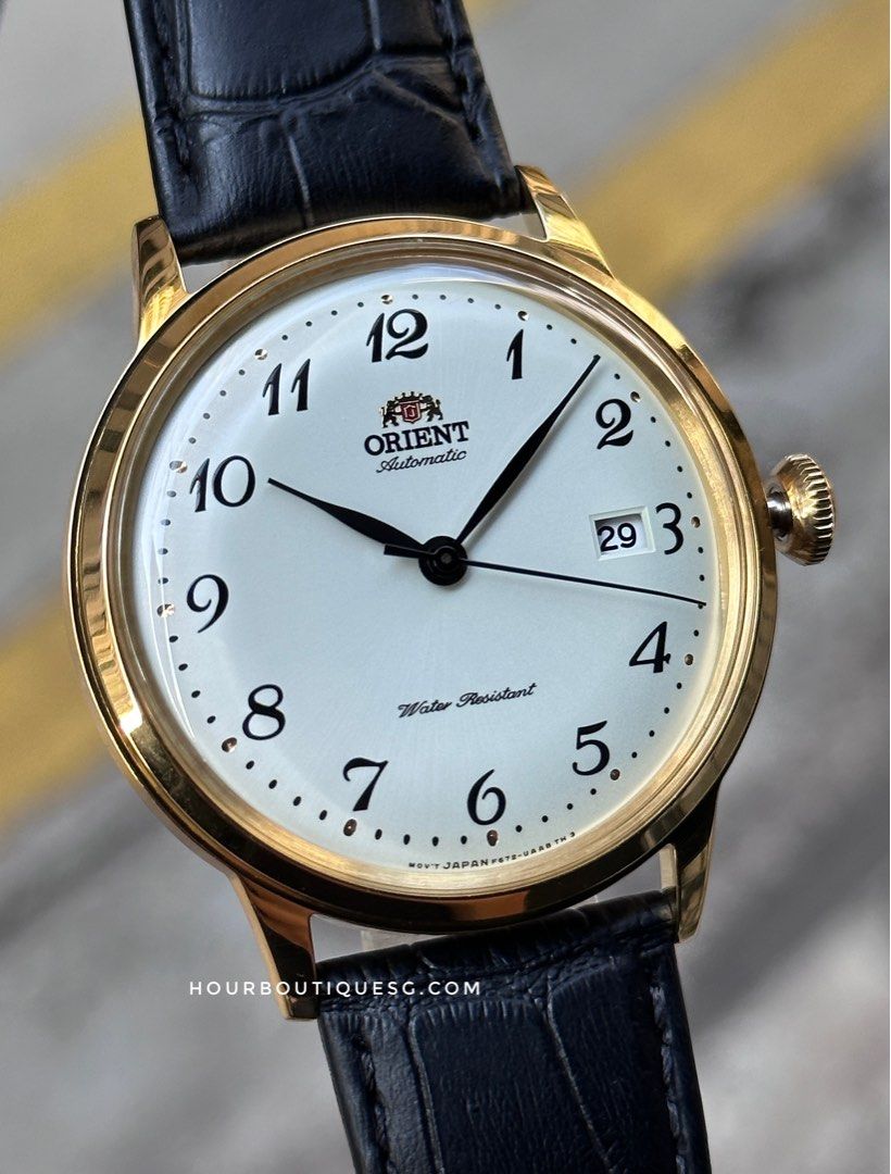Brand New Orient Arabic Number Dial PVD Gold Case Automatic Dress Watch RA-AP0002S