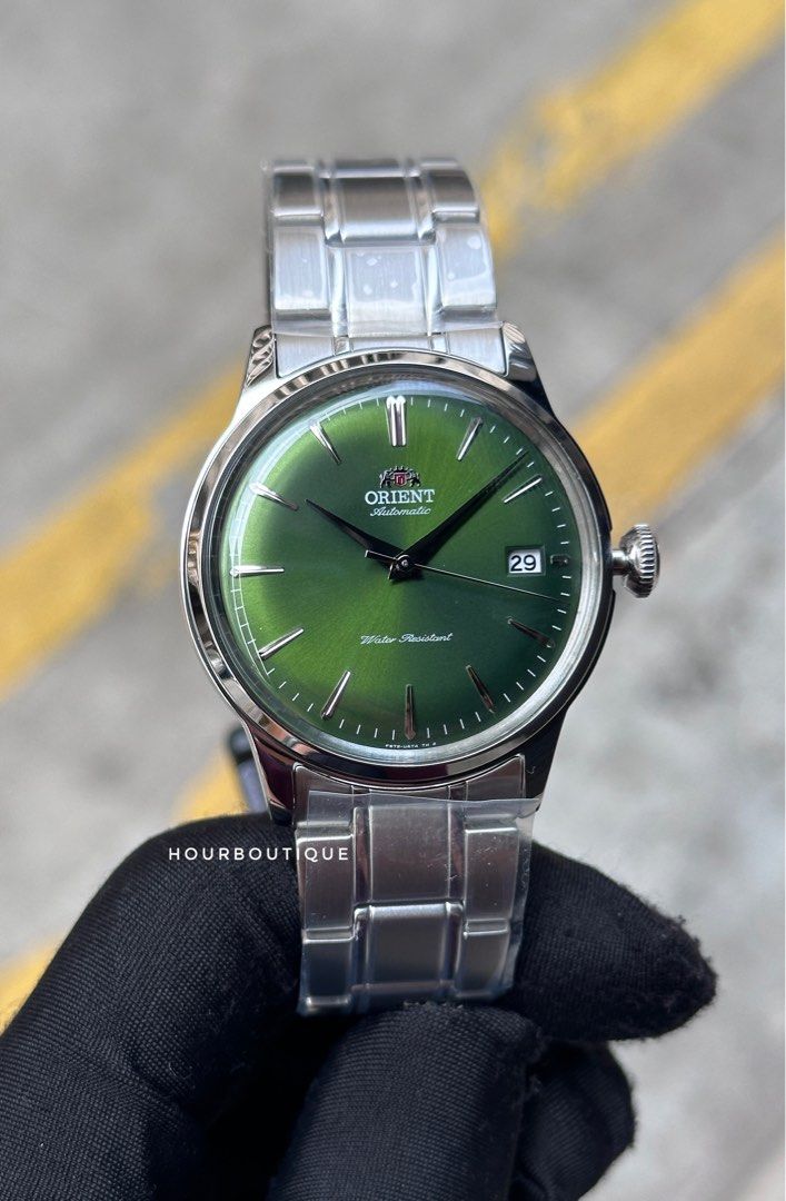 Brand New Orient Bambino 38mm Forest Green Dial Automatic Watch RA-AC0M09E