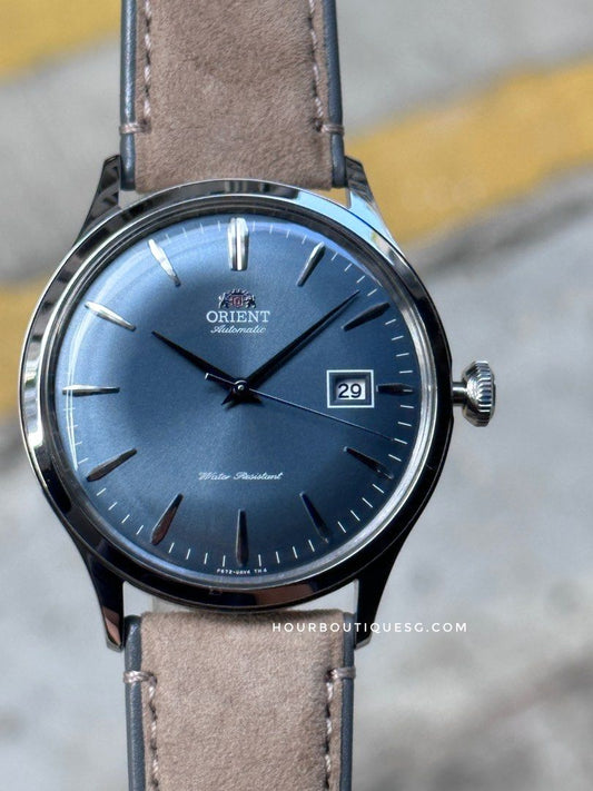 Brand New Orient Bambino Blue Dial with Khaki Strap Automatic Watch RA-AC0P03L