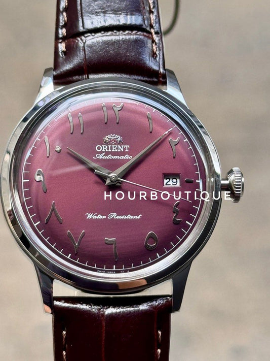 Brand New Orient Bambino Maroon Jawi Dial Automatic Watch RA-AC0037R