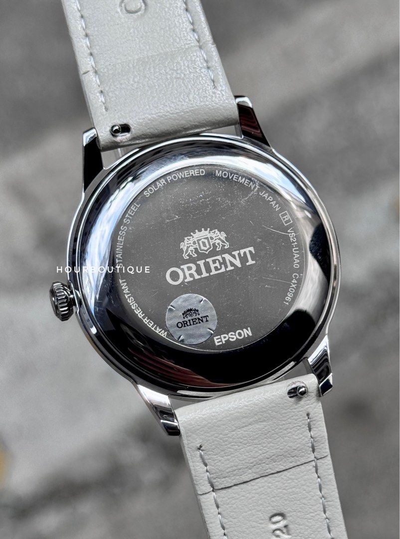 Brand New Orient Bambino Solar Powered Pastel Pink Dial Watch RA-WK0005P