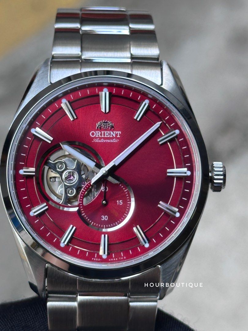 Brand New Orient Gloss Red Dial Open Heart Mens Automatic Watch RA-AR0010R