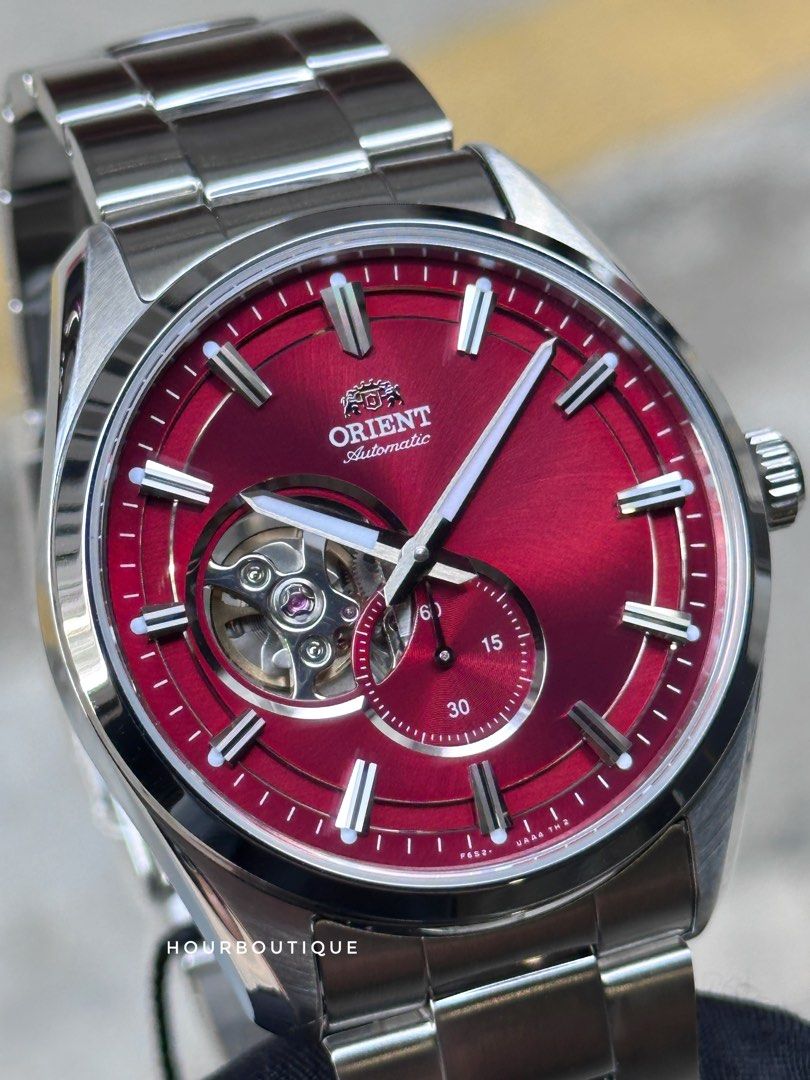 Brand New Orient Gloss Red Dial Open Heart Mens Automatic Watch RA-AR0010R