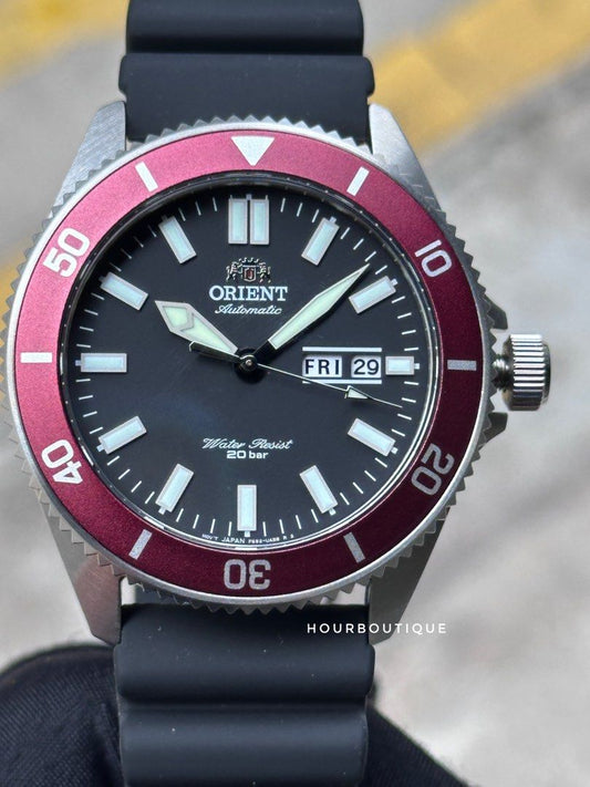 Brand New Orient Kano Burgundy Bezel Automatic Divers Watch RA-AA0011B