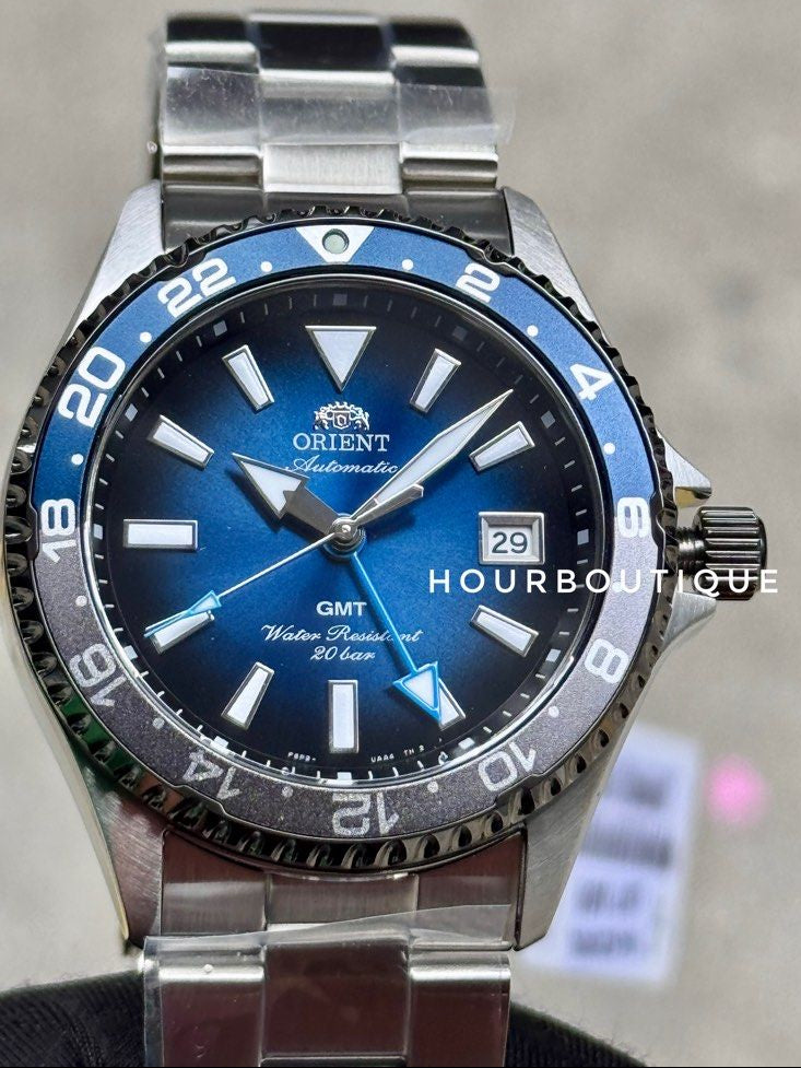 Brand New Orient Mako GMT Automatic Divers Blue Dial Watch