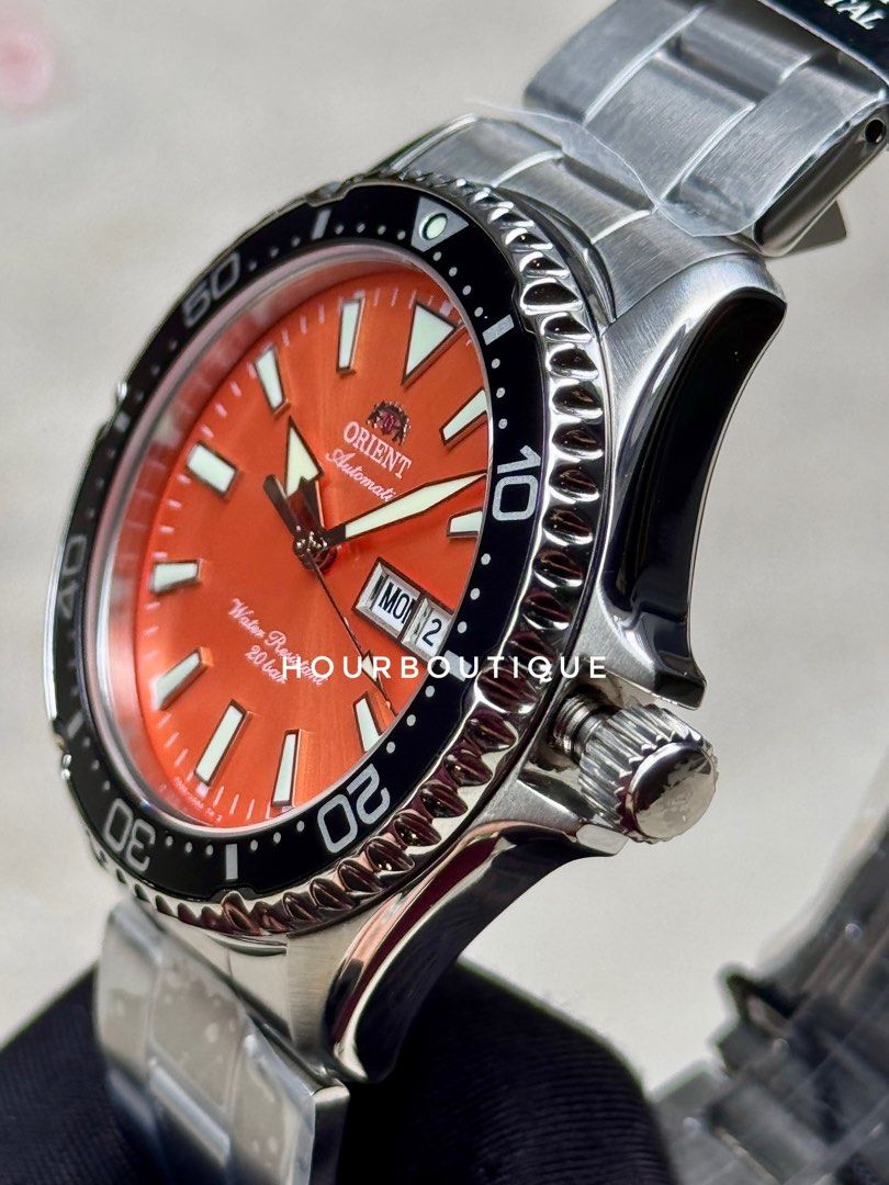 Brand New Orient Mako Orange Sunburst Dial Automatic Divers Watch RA-AA0826Y