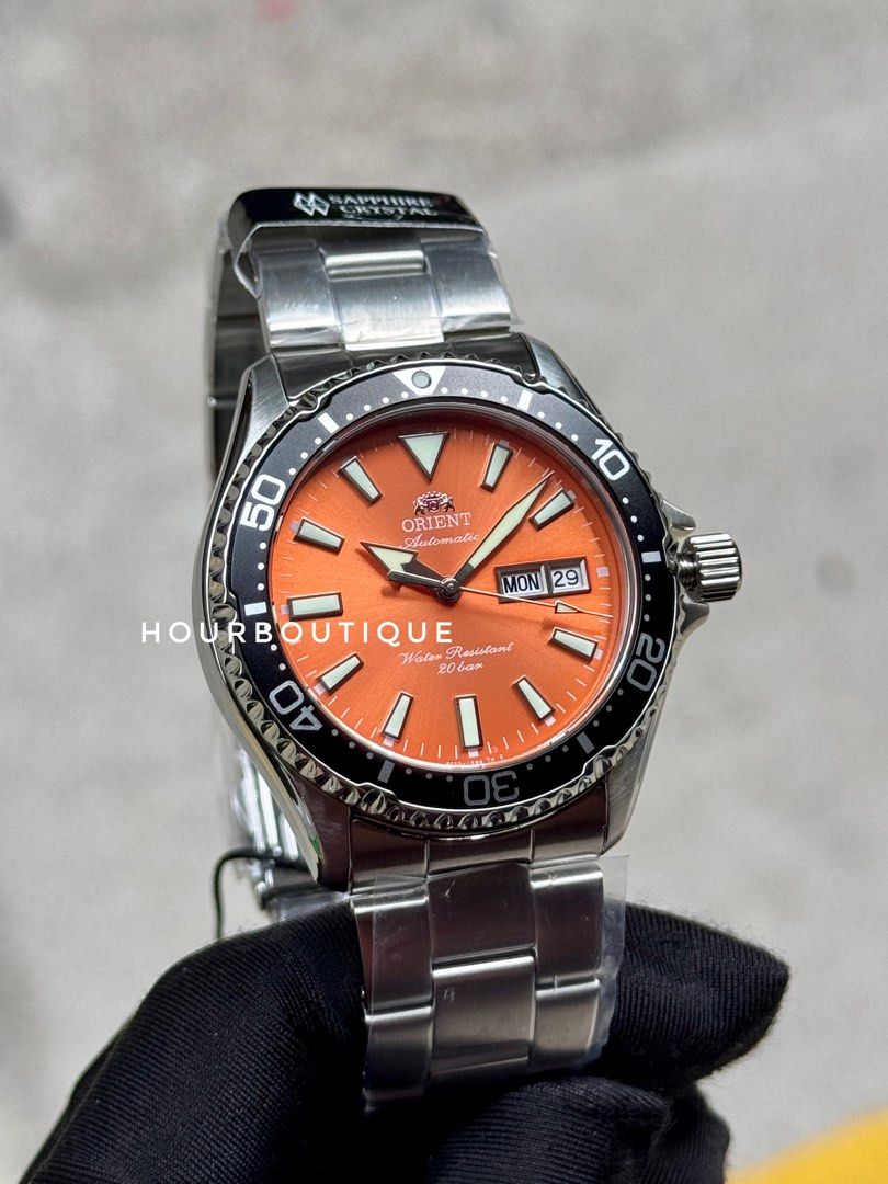 Brand New Orient Mako Orange Sunburst Dial Automatic Divers Watch RA-AA0826Y
