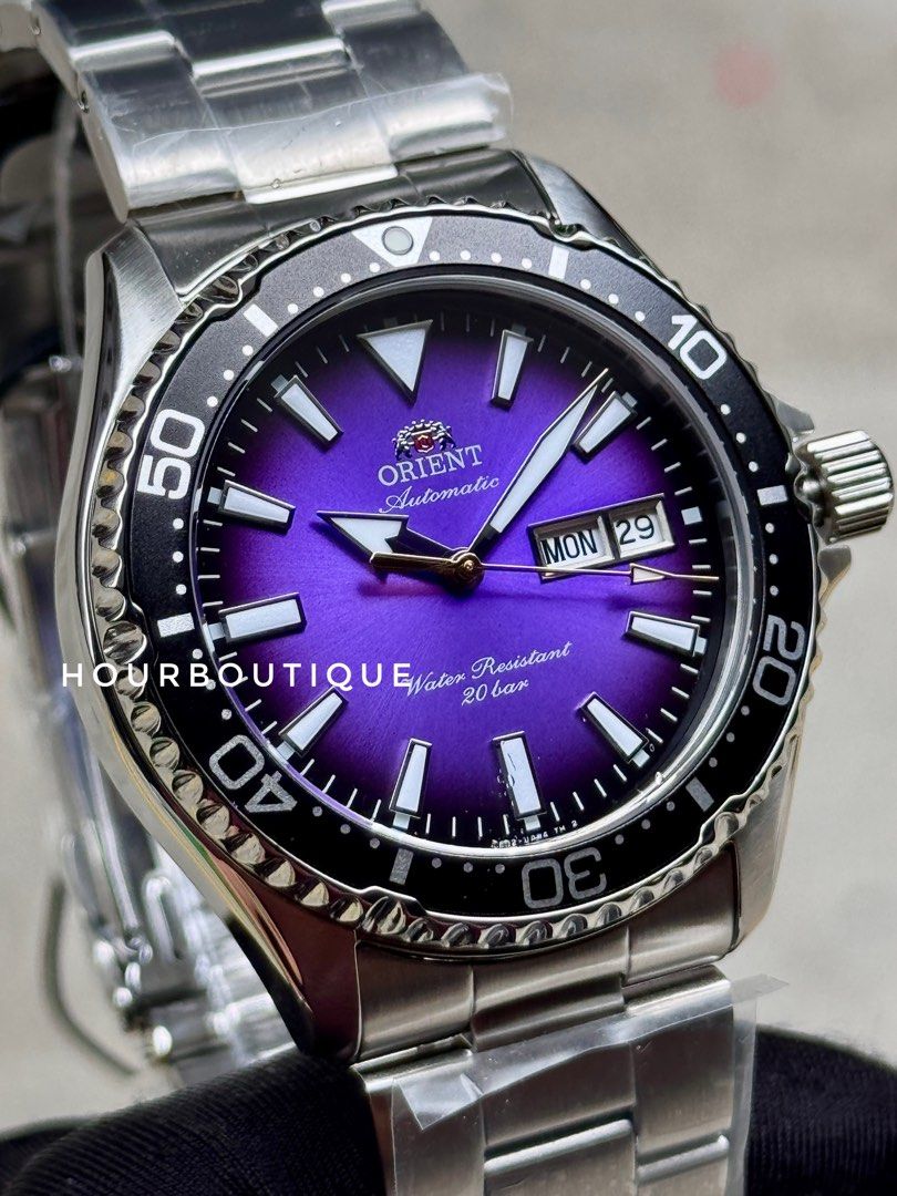 Brand New Orient Mako Purple Dial Automatic Diver Watch RA-AA0827V