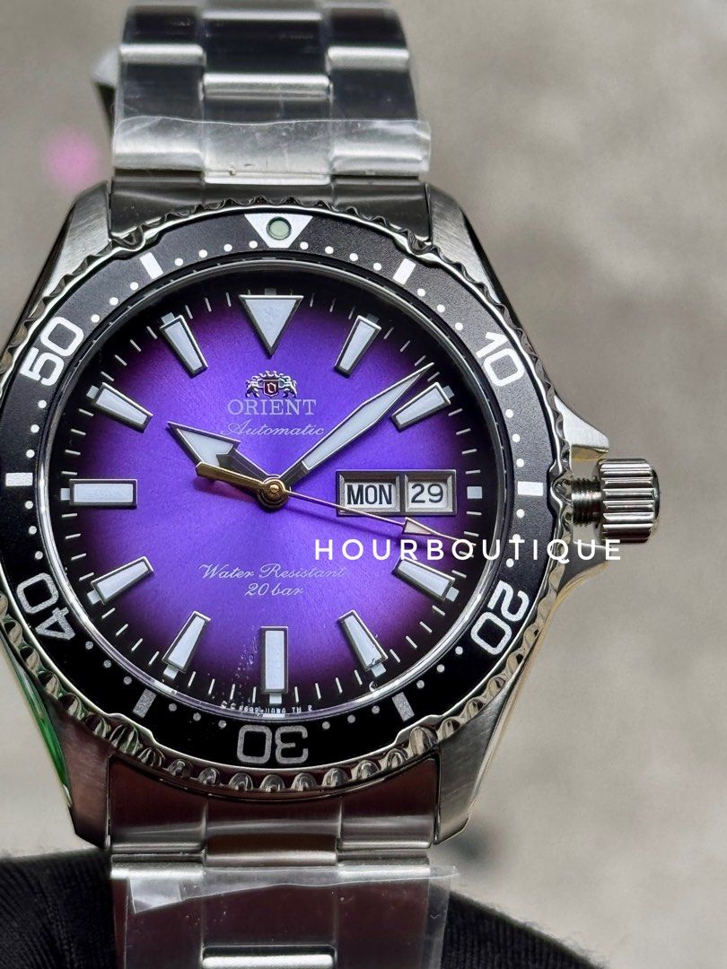 Brand New Orient Mako Purple Dial Automatic Diver Watch RA-AA0827V
