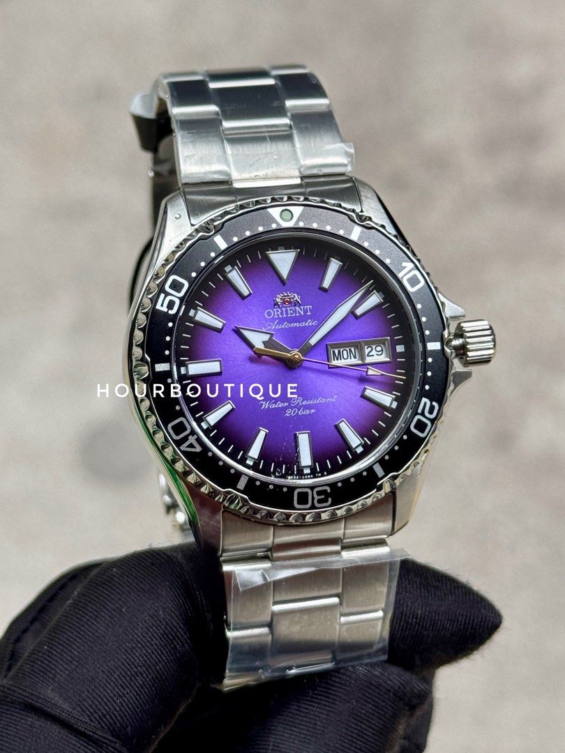 Brand New Orient Mako Purple Dial Automatic Diver Watch RA-AA0827V