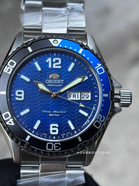 Brand New Orient Mako Sapphire Limited Edition Wave Dial Mens Automatic Watch RA-AA0822L