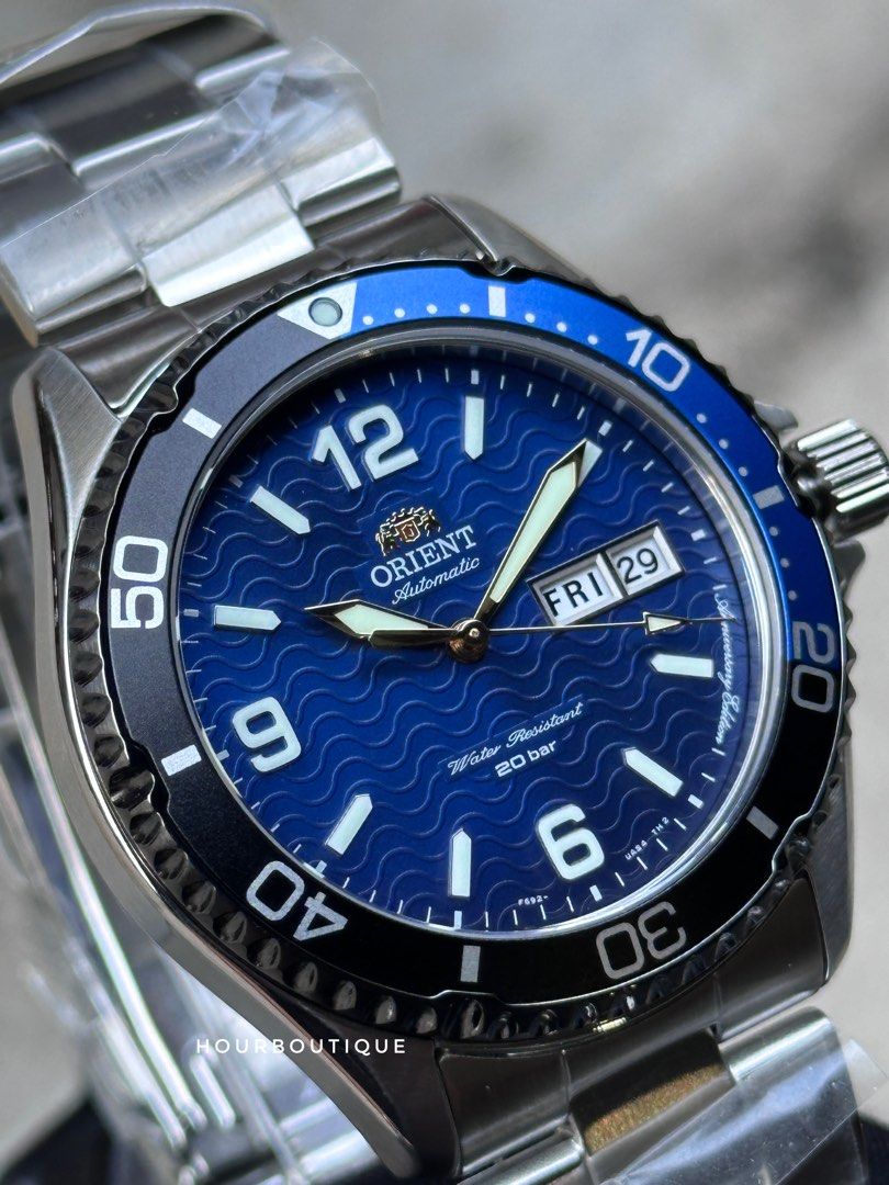 Brand New Orient Mako Sapphire Limited Edition Wave Dial Mens Automatic Watch RA-AA0822L