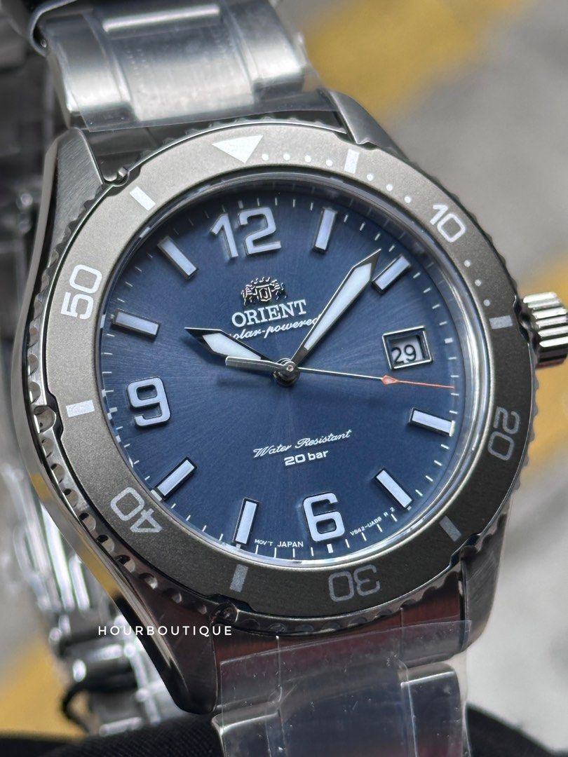Brand New Orient Mako Sapphire Indigo Blue Solar Powered Divers Watch RA-WJ0002L