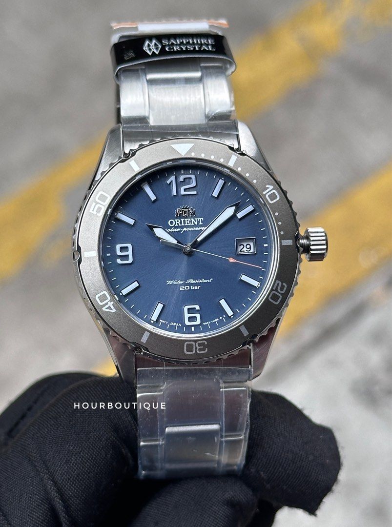 Brand New Orient Mako Sapphire Indigo Blue Solar Powered Divers Watch RA-WJ0002L