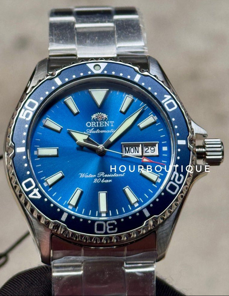 Brand New Orient Mako Sunburst Blue Dial Automatic Diver Watch RA-AA0824L