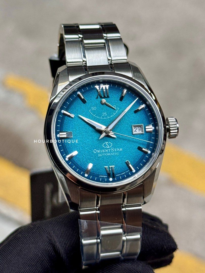 Brand New Orient Star Gradient Sand Blasted Turquoise Dial Automatic Watch RE-AU0114E
