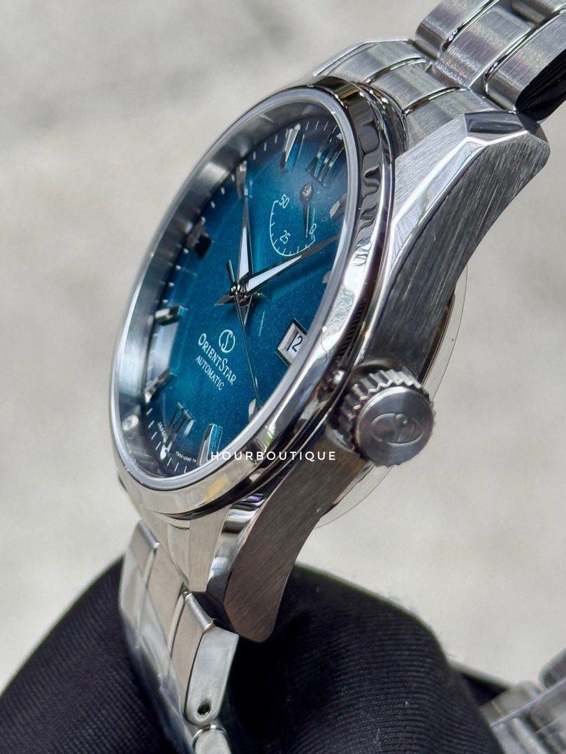 Brand New Orient Star Gradient Sand Blasted Turquoise Dial Automatic Watch RE-AU0114E