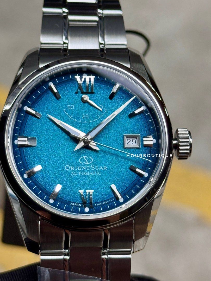 Brand New Orient Star Gradient Sand Blasted Turquoise Dial Automatic Watch RE-AU0114E