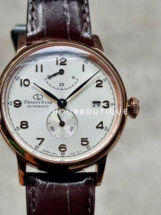 Brand New Orient Star Rose Gold Case White Dial Automatic Dress Watch RE-AW0003S