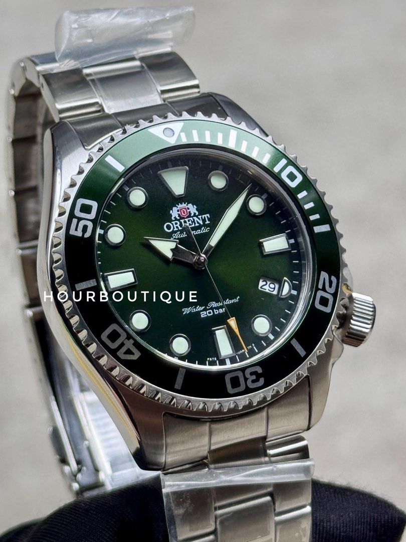 Brand New Orient Triton Green Dial Automatic Divers Watch RN-AC0K02E